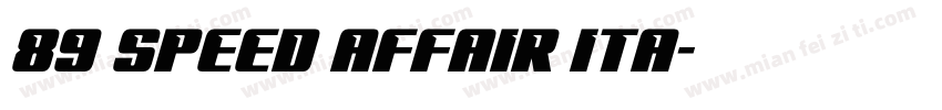 89 Speed Affair Ita字体转换